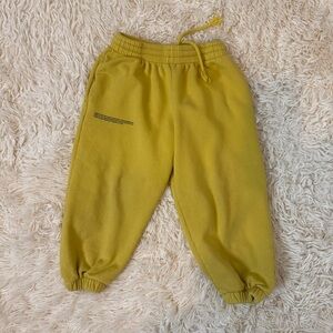 Pangaia Heavyweight Recycled Cotton Track Pants yellow  SZ 6 years pull on